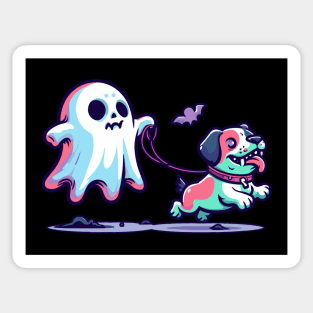 zombie dog walker Sticker